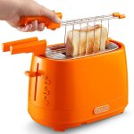 De'longhi ctlap2203. 0 - grille - pain - 2 tranche - 2 emplacements - orange