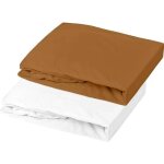 Lot 1 al�se + 1 drap housse - p'tit dodo - 70 x 140 cm - blanc / caramel