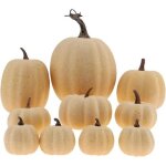 Lot de 10 citrouilles artificielles gresorth, mousse r�aliste, d�coration automne halloween, polyvalente, ...