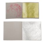 Lot de 10 feuilles argent alimentaire 4cm de cot� + lot de 10 feuilles d'or comestible 3, 5cm de cot� ...