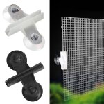 Lot de 10 isolateurs en verre pour aquarium, clip de s�paration, clip a ventouse (noir + blanc)