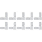 Lot de 10 raccords coud�s a 90 degr�s en plastique pour aquarium, air, eau, carburant, huile, gaz inerte ...