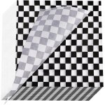 Lot de 100 feuilles de papier sulfuris pour hamburgers, sandwich, poisson et frites, papier cir a carreaux ...