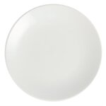 Lot de 12 assiettes plates rondes en porcelaine blanche d 15 cm