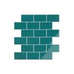 Autocollants muraux 3d - veelike - turquoise - imperm�able - 12 pi�ces - 30, 5x30, 5cm