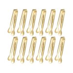 Lot de 12 mini - pinces en acier inoxydable pour sucre, glace et apritifs - ustensiles de service durables ...