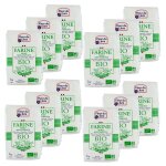 Lot 12x farine t80 semi - complète bio 100% blés français - fleur du jura - paquet 1kg Lot 12x farine t80 semi - complète bio 100% blés français - fleur du jura - paquet 1kg