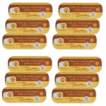 Lot 12x filets de maquereaux grill�s au naturel - conserve 120g