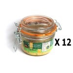Lot 12x foie gras de canard entier du sud ouest igp - la ferme du puntoun - bocal : 120g Lot 12x foie gras de canard entier du sud ouest igp - la ferme du puntoun - bocal : 120g