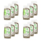 Lot 12x lentille verte bio - france - sachet 500g