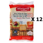 Lot 12x mini biscottes au bl� - minigrill - sachet 90g