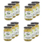 Lot 12x moutarde a l'ancienne au vinaigre de cidre bio - ma pinc�e bio - pot 200g