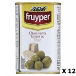 Lot 12x olives farcies au thon - fruyper - boite 130g
