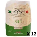 Lot 12x ptes italiennes penne rigate bio - 1881 pasta berruto - paquet 500g