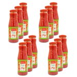 Lot 12x pur�e de tomates bio - bouteille 700g