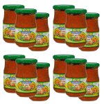 Lot 12x sauce tomates basilic bio - louis martin - pot 190g