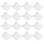 Lot de 16 clips en acrylique pour couvercle d'aquarium ¿ support en verre durable pour un nettoyage ...