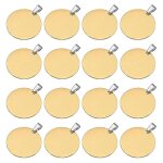 Lot de 16 plaques d'estampage en m�tal, plaques d'estampage rondes de 30 mm, plaques d'identification ...