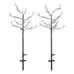 Lot de 2 arbres lumineux int�rieur ext�rieur 2x30 led t�l�commandable - taille unique