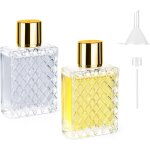 Lot de 2 atomiseurs de parfum (50 ml, doré) Lot de 2 atomiseurs de parfum (50 ml, doré)