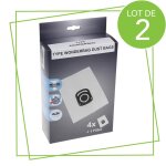 Lot de 2 bo�tes de 4 sacs + 1 filtre hygiene + aspirateur (zr200520 rowenta tefal moulinex)