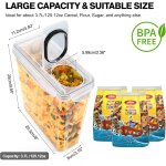 Lot de 2 bo�tes de rangement de cuisine yashe, 3, 7 l, en plastique sans bpa, avec couvercle et �tiquettes ...