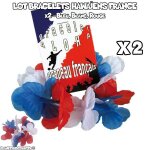 Lot de 2 bracelets hawaïens supporter france Lot de 2 bracelets hawaïens supporter france