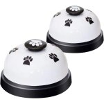 Lot de 2 cloches pour chien (noires) pour l'entra�nement a la porte, cloches pour animaux de compagnie ...