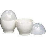 Lot de 2 coquetiers cuits a la vapeur au micro - ondes, pratiques et nutritifs