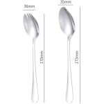 Lot de 2 couverts a salade en acier inoxydable - 17 cm - pour salade et service - pour cuisine et salle ...