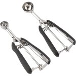 Lot de 2 cuill�res a biscuits inox 25 mm et 30 mm