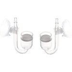 Lot de 2 diffuseurs de co2 pollen glass en verre avec compteur de bulles pour aquarium