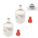 Lot de 2 filtres  eau aquapure / app100 compatible rfrigrateur conglateur (484000000513 samsung)