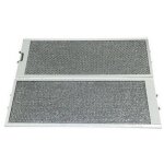Lot de 2 filtres m�tal antigraisses d'origine hotte (00460007 460007 neff bosch constructa siemens)