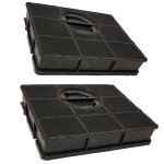 Lot de 2 filtres rectangulaire fat303 type 303 hotte (484000008581 c00307667 ariston hotpoint bauknecht ...