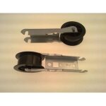 Lot de 2 galets poulies tendeurs et supports s�che - linge (06017597 40004610 candy hoover fagor fagpr ...