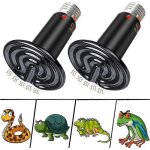 Lot de 2 lampes chauffantes pour reptiles, tortues, ampoules infrarouges e27, chauffage en cramique ...