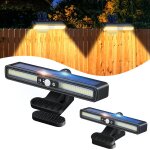 Lot de 2 lampes solaires extérieur a clipser avec détecteur de mouvement, 3 modes d'eclairage lampe solaire ... Lot de 2 lampes solaires extérieur a clipser avec détecteur de mouvement, 3 modes d'eclairage lampe solaire ...