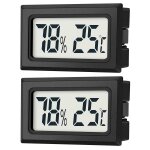 Lot de 2 mini thermomtres / hygromtres numriques, pour l'intrieur de la serre, humidificateur, reptiles, ...