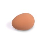 Lot de 2 oeufs factices caoutchouc cr�me ou brun