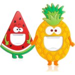Lot de 2 ouvre - bouteilles aimantés pour réfrigérateur (pastèque + ananas), ouvre - bouteilles en métal ... Lot de 2 ouvre - bouteilles aimantés pour réfrigérateur (pastèque + ananas), ouvre - bouteilles en métal ...