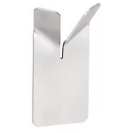 Lot de 2 pat�res double niva en acier inoxydable avec adh�sive 4, 8 x8, 5 x2, 2 cm - -