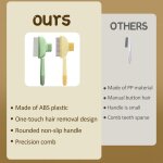 Lot de 2 peignes pour animaux de compagnie - peigne a puces pour chien - peigne a dents en acier inoxydable ...