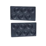 Lot de 2 plaque beignets snack gaufrier croque - monsieur (xa801112 tefal)