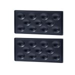 Lot de 2 plaques mini bouches gaufrier croque - monsieur (xa801212 tefal)