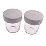 Lot de 2 pots verre + couvercle pour at320 (113431 - 5550) robot m�nager (kw697736 kenwood)