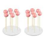 Lot de 2 présentoirs a gâteaux d - 7 trous pour sucettes h, ronds ou ventouses d pour mariage, Lot de 2 présentoirs a gâteaux d - 7 trous pour sucettes h, ronds ou ventouses d pour mariage,