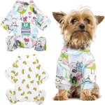 Lot de 2 pyjamas pour chiots a perles rares - chemise pour chiot pantalon en coton collants confortables ...