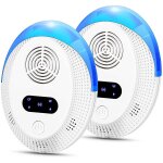 Lot de 2 rpulsifs a ultrasons pour insectes, anti - moustiques, pige a souris, blanc, 8, 2 x 6, 2 cm ...