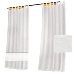 Lot de 2 rideaux d'ext�rieur voilages blancs en polyester avec pattes - filtrage de la lumi�re & protection ...